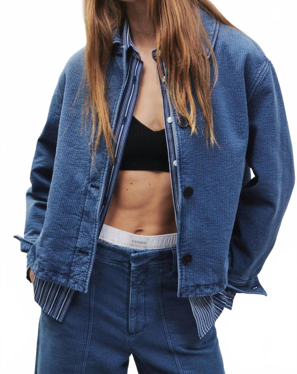 NEW CLOSED denim jacket in eclipse blue